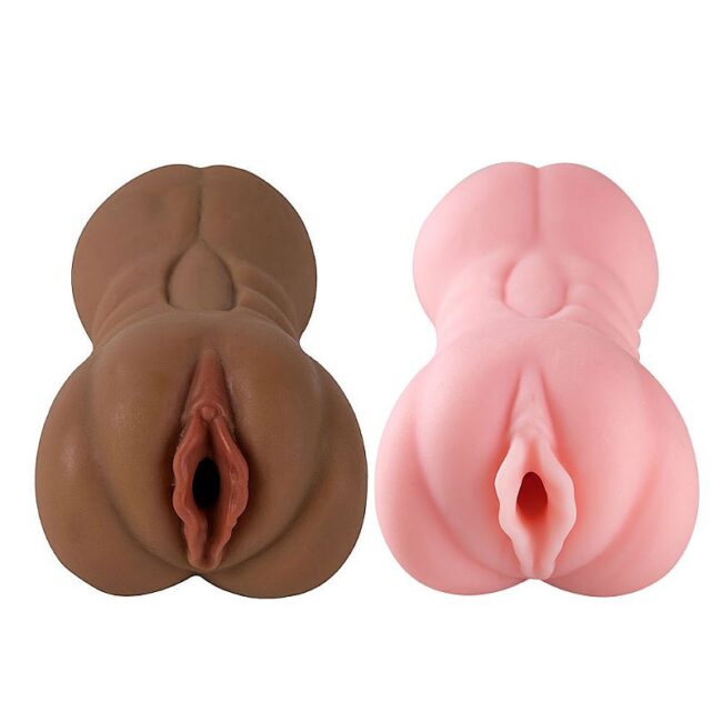 MASTURBADOR VAGINA E ANUS REALISTICO CYBERSKIN CHOCOLATE E BEGE