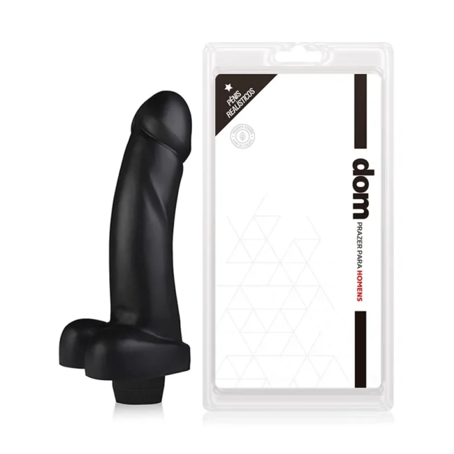 PROTESE COM ESCROTO E VIBRO MULTIVELOCIDADE 19X4CM