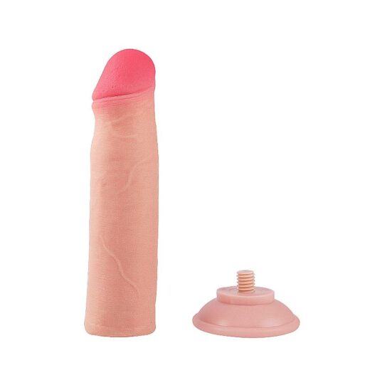 PENIS DUPLA CAMADA PELE MOVEL ULTRA REALISTICO COM VENTOSA REMOVIVEL BEGE 16X4CM - Image 4