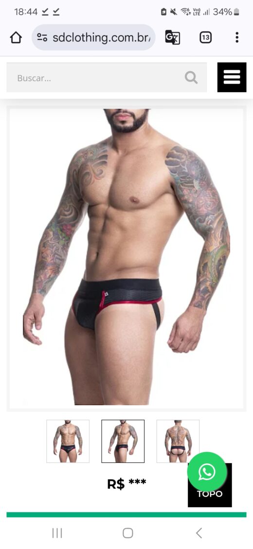 JOCK CIRRE PRETO DETALHE VERMELHO ALTA QUALIDADE - Image 3