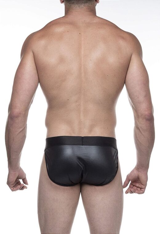 CUECA SLIP TULE NA FRENTE CIRRE ATRAS PRETO COM ELASTICO RESISTENTE