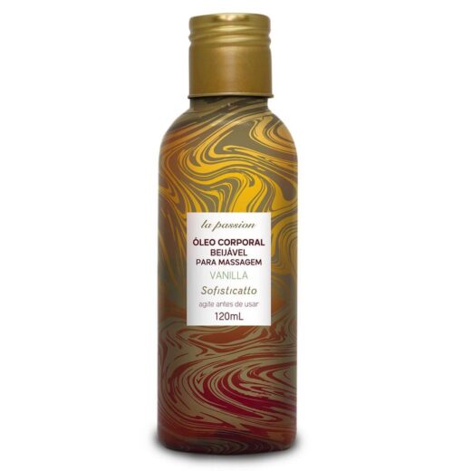 ÓLEO DE MASSAGEM CORPORAL AROMA BAUNILHA COM OLEO DE COCO 120ML