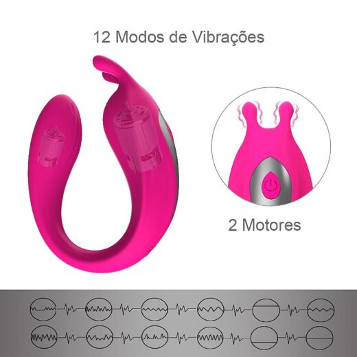 VIBRO DE CASAL DUPLO MOTOR RECARREGAVEL COM CONTROLE REMOTO - Image 5