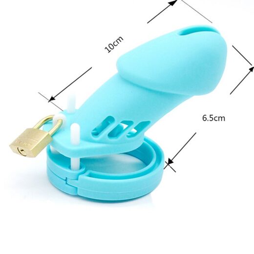 CINTO DE CASTIDADE PRETO EM SILICONE COM ANEL E CADEADO - Image 2