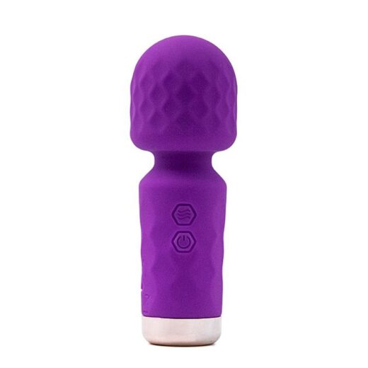 MINI VARINHA MAGICA 10 MODOS DE VIBRAÇÃO RECARREGAVEL A PROVA DE AGUA ROXO