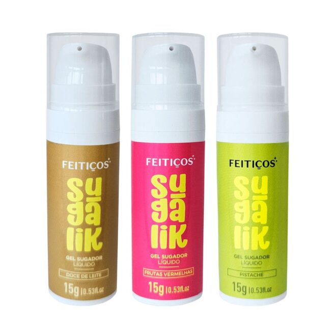SUGADOR LÍQUIDO VEGANO PISTACHE, FRUTAS VERMELHAS OU DOCE DE LEITE