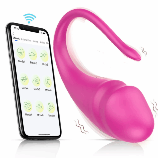 VIBRADOR RECARREGAVEL COM CONTROLE VIA APP