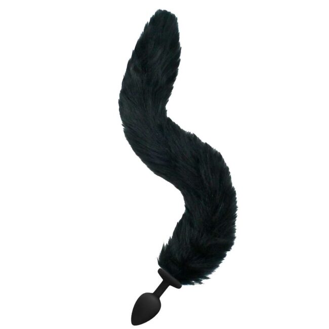 PLUG SILICONE RABO DE RAPOSA PRETO PLUG P