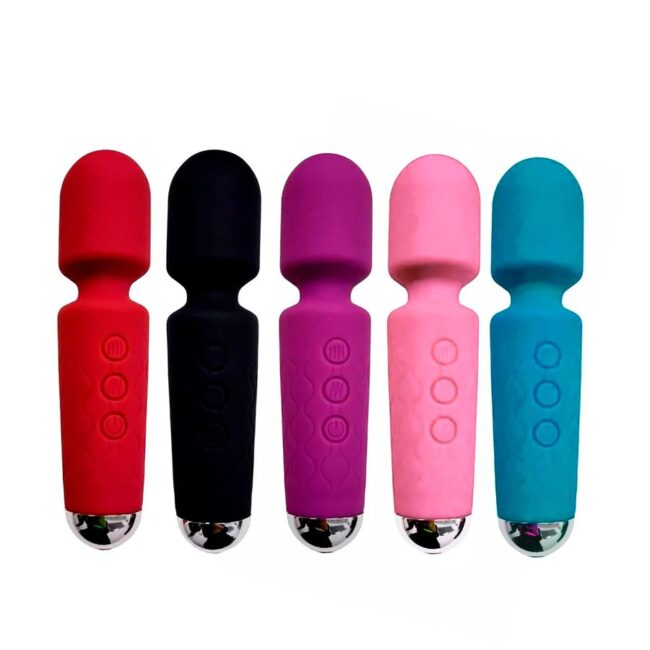 MASSAGEADOR VARINHA MAGICA RECARREGAVEL MINI COM CABEÇA FLEXIVEL