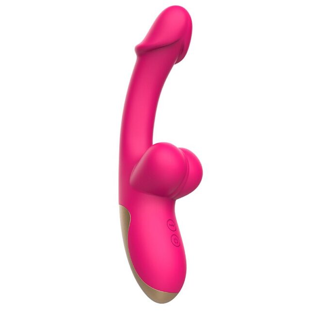VIBRADOR FORMATO DE PENIS CONTROLES INDEPENDENTE PONTO G E CLITORIS RECARREGAVEL