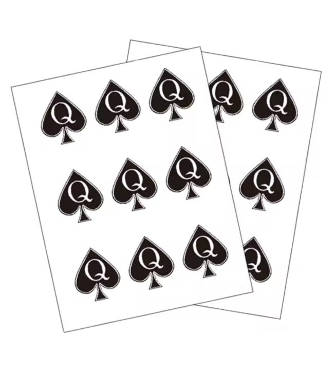 TATUAGEM ADESIVA TEMPORÁRIA DAMA DE ESPADAS HOTWIFE