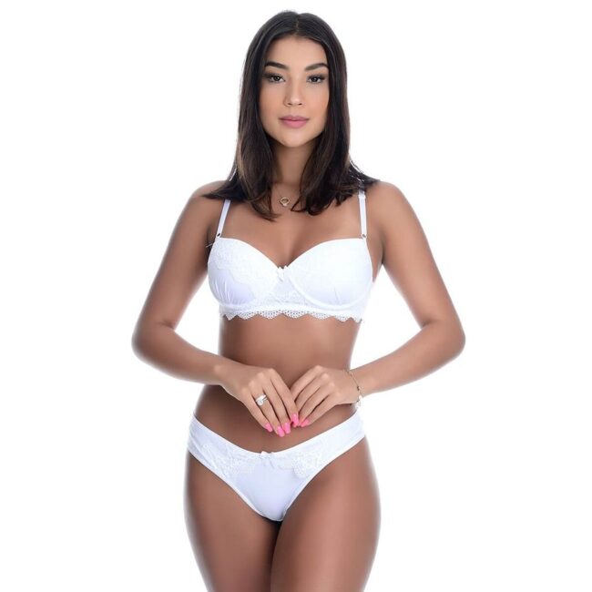 CONJUNTO BOJO DETALHES EM RENDA BRANCO