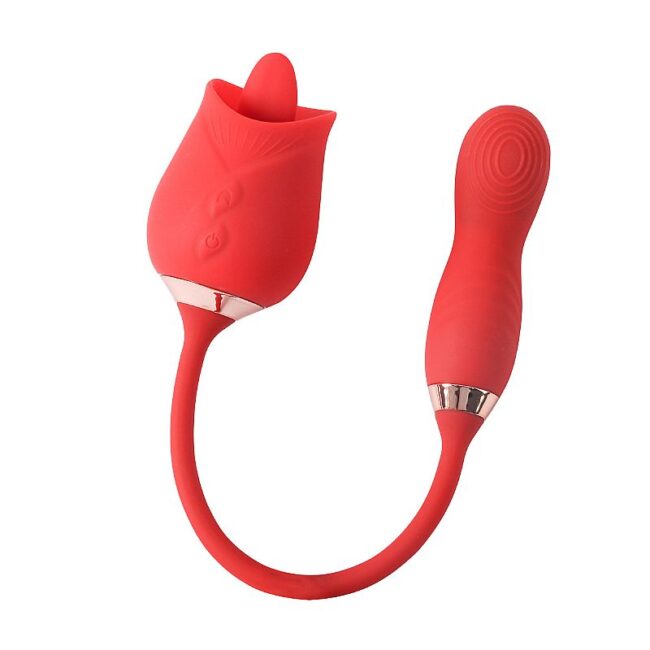 DUPLO LINGUINHA E VIBRACAO COM DEDILHAR 10 MODOS RECARREGÁVEL