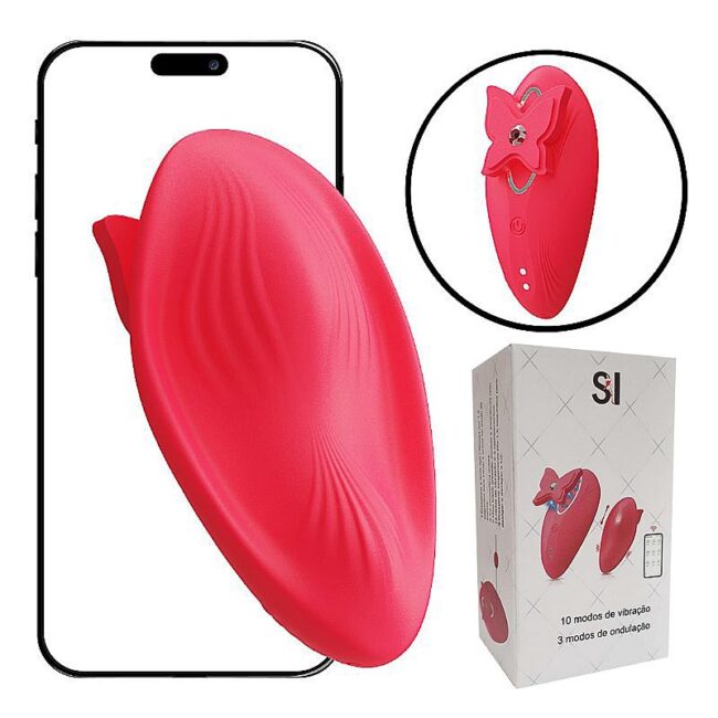 VIBRADOR DE CALCINHA COM CONTROLE VIA APLICATIVO MOVIMENTO DE VEM CA E IMÃ