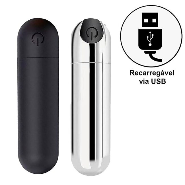 CAPSULA VIBRATORIA RECARREGAVEL 10 VIBRAÇÕES