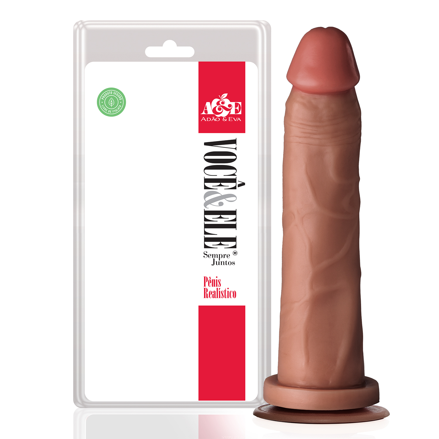 PÊNIS REALÍSTICO COM VENTOSA 18,5X4,5CM MARROM