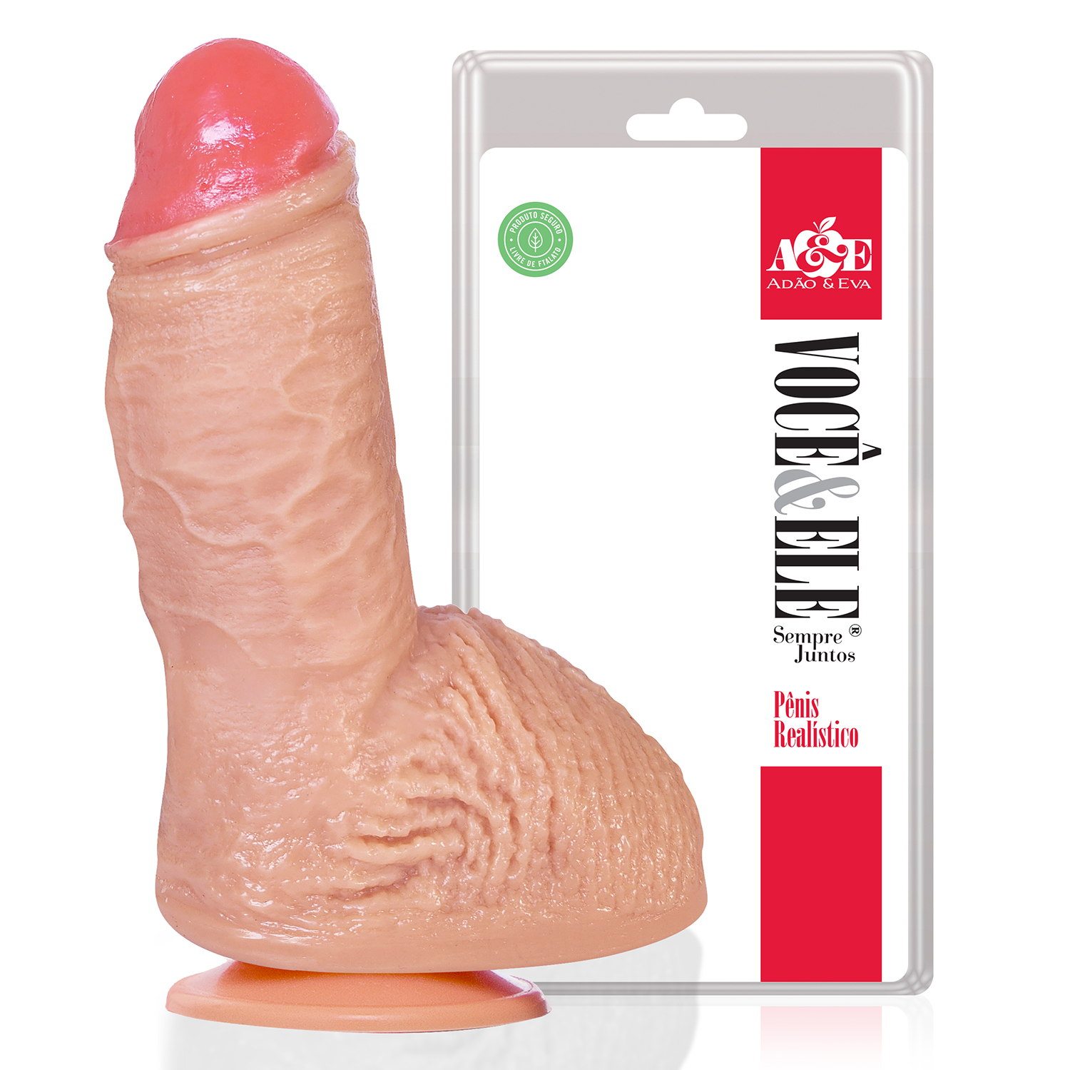 PÊNIS REALÍSTICO BRUTUS 17X5,5CM COM VENTOSA BEGE