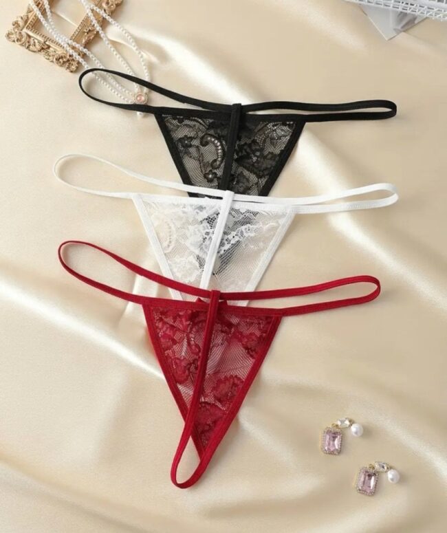 CALCINHA EM RENDA SUPER FIO CORES