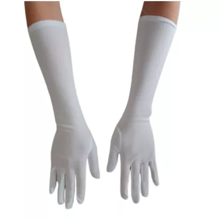 LUVA LONGA EM LYCRA BRANCA