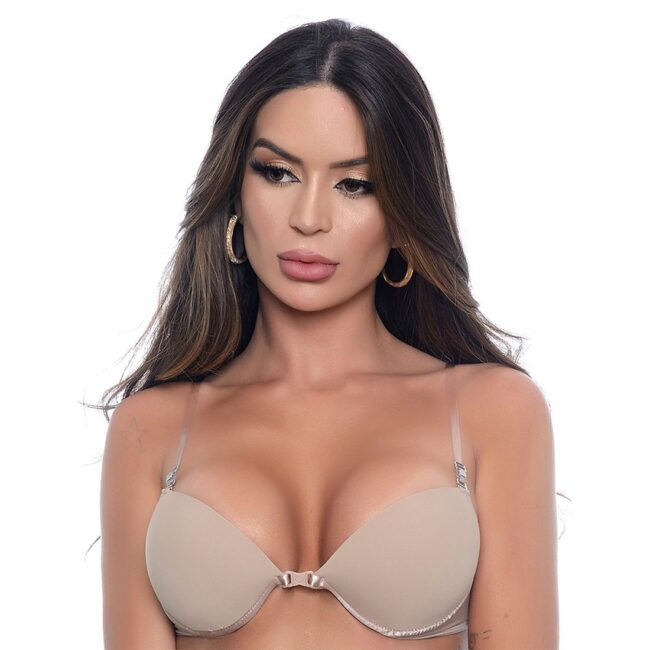 SOUTIEN COM ALÇAS E COSTAS EM SILICONE CHOCOLATE