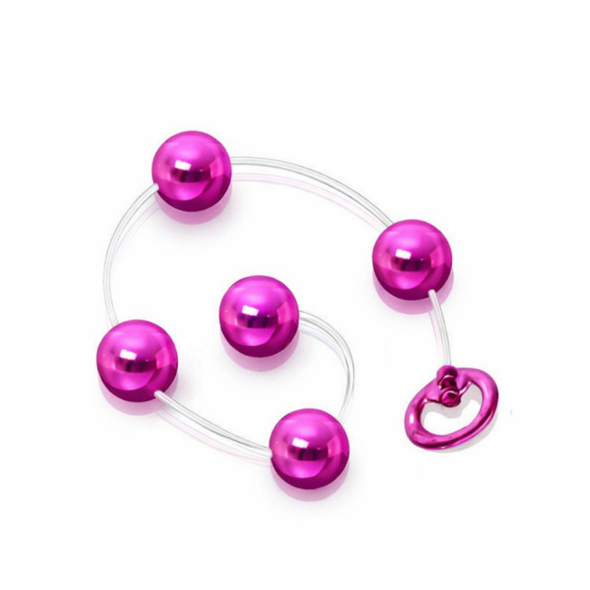 BOLINHA TAILANDESA EM METAL 5 BOLAS ROSA 24MM