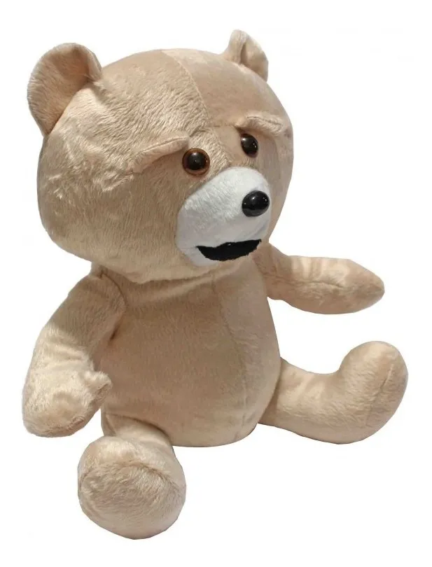 URSO TEDDY DE PELÚCIA COM BOLSINHO NAS COSTAS 24CM