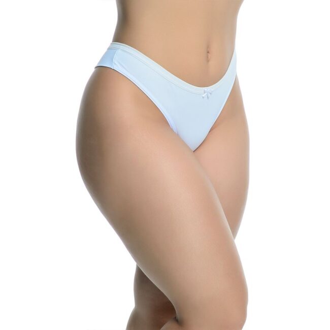 CALCINHA TANGA FIO DENTAL COM LACINHO BRANCA