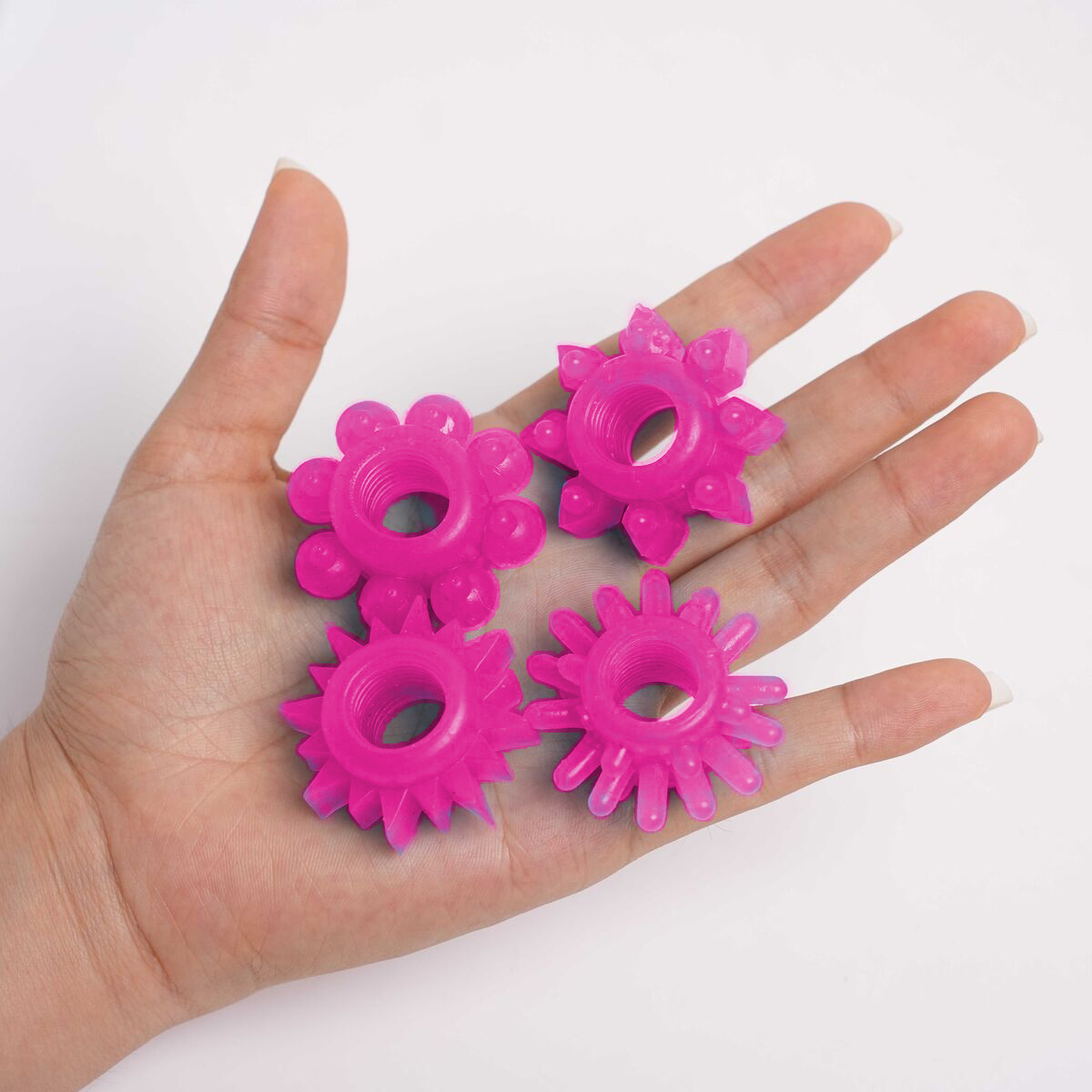 KIT COM 4 ANÉIS PENIANOS EM SILICONE AJUSTÁVEIS