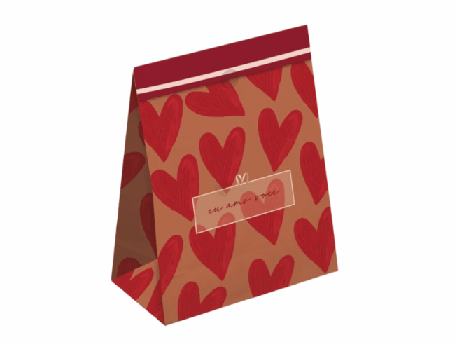 CAIXA MALETA PARA PRESENTE EU AMO VOCÊ