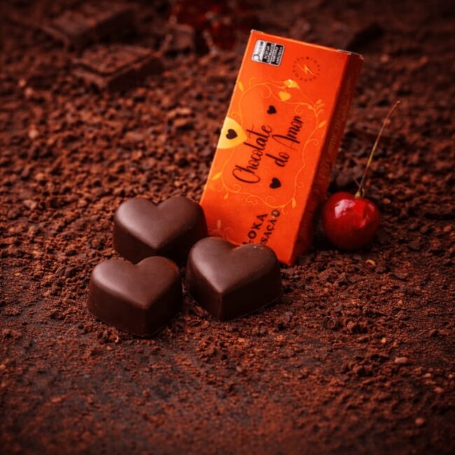 CHOCOLATE DO AMOR EXCITANTE PARA ADULTOS SABOR CEREJA COM TAURINA 05 UNIDADES