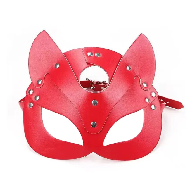 MÁSCARA FELINA SADO GATUNA VERMELHO