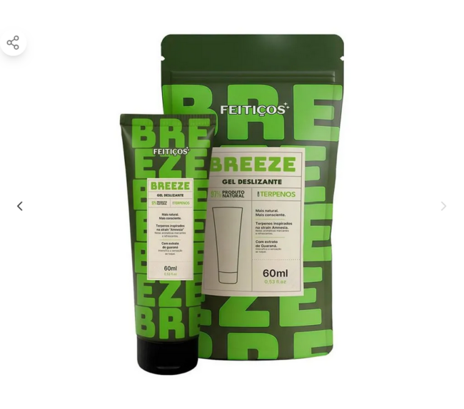 BREEZE GEL DESLIZANTE VASODILATADOR COM TERPENOS