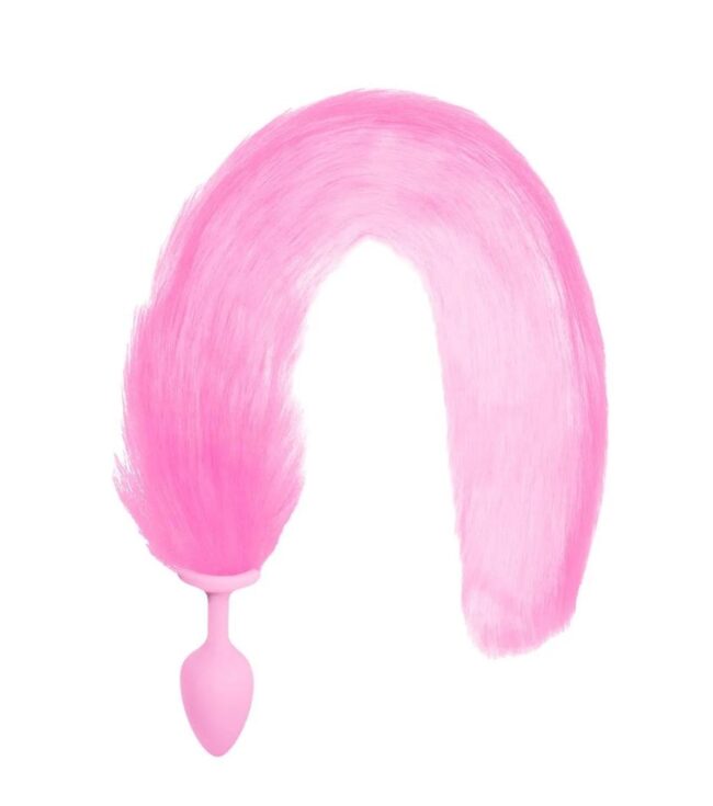 PLUG ANAL SILICONE RABO DE RAPOSA ROSA PLUG TAMANHO P