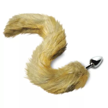 PLUG ANAL RABO RAPOSA MARROM CLARO P