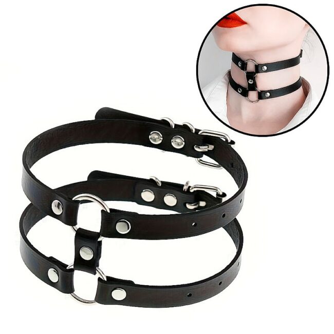 COLEIRA DUPLA FIVELA CHOKER REBITE