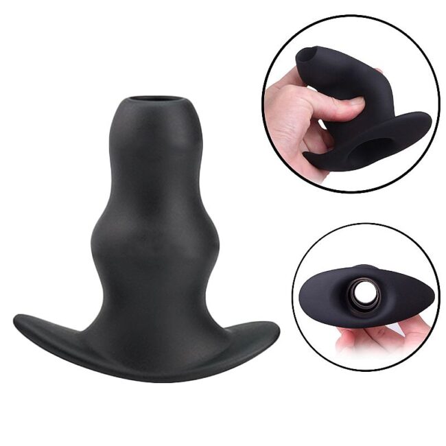 PLUG ANAL VAZADO EM SILICONE