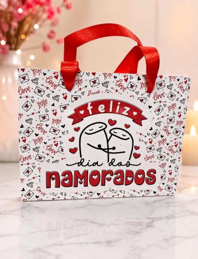 SACOLA DE PRESENTE DIA DOS NAMORADOS