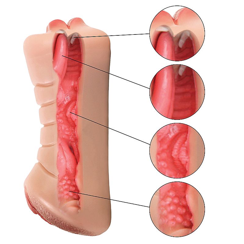 MASTURBADOR MASCULINO DUPLO BOCA E VAGINA - Imagem 2