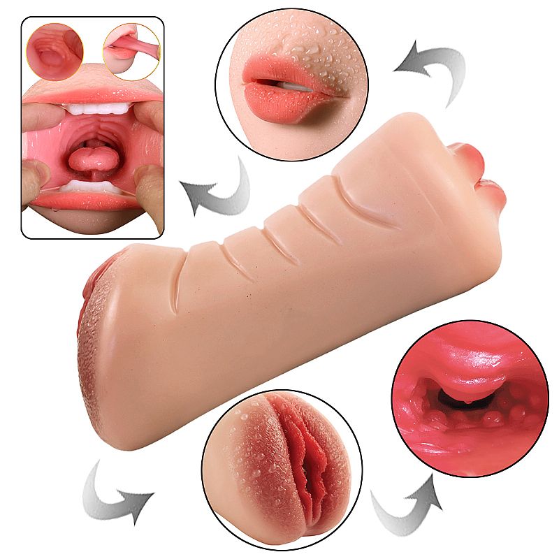 MASTURBADOR MASCULINO DUPLO BOCA E VAGINA - Imagem 3