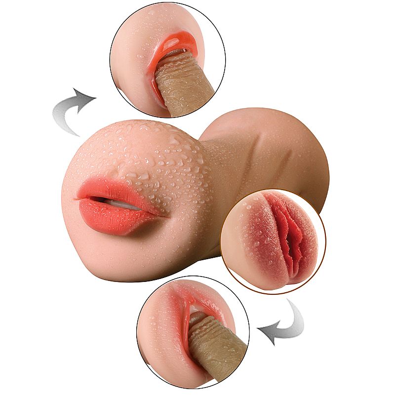 MASTURBADOR MASCULINO DUPLO BOCA E VAGINA - Imagem 4