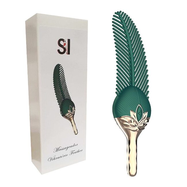 VIBRADOR DE CLITÓRIS FORMATO DE PENA RECARREGÁVEL