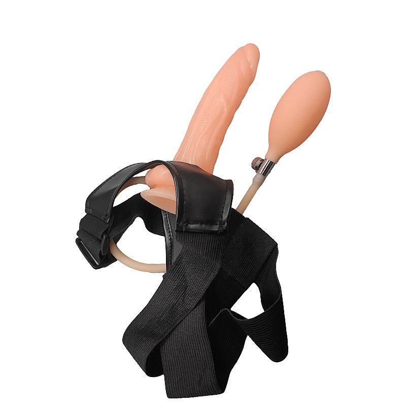 CINTA PENIANA COM PÊNIS EM SILICONE INFLÁVEL 17,5 X 3,8 CM - Imagem 2