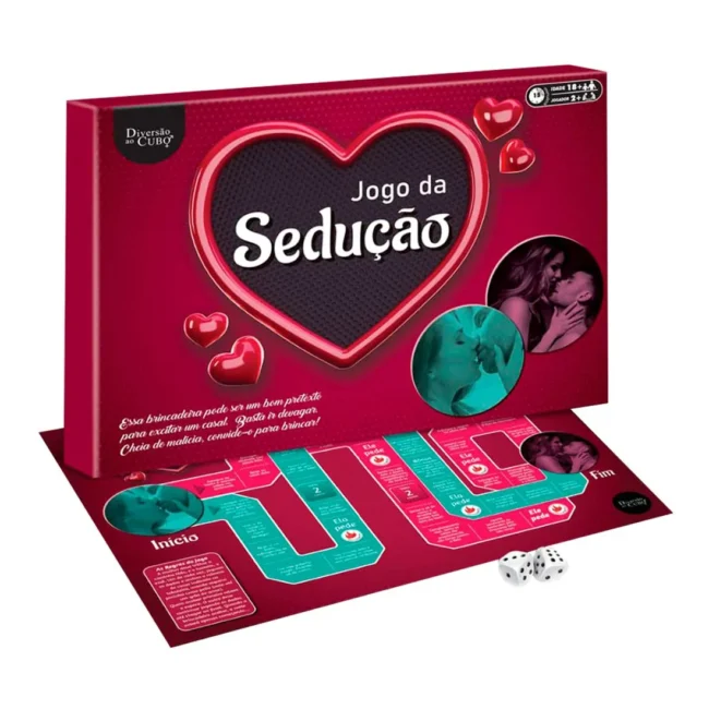 JOGO DE TABULEIRO SEDUÇÃO COM DADOS DIVERSÃO AO CUBO