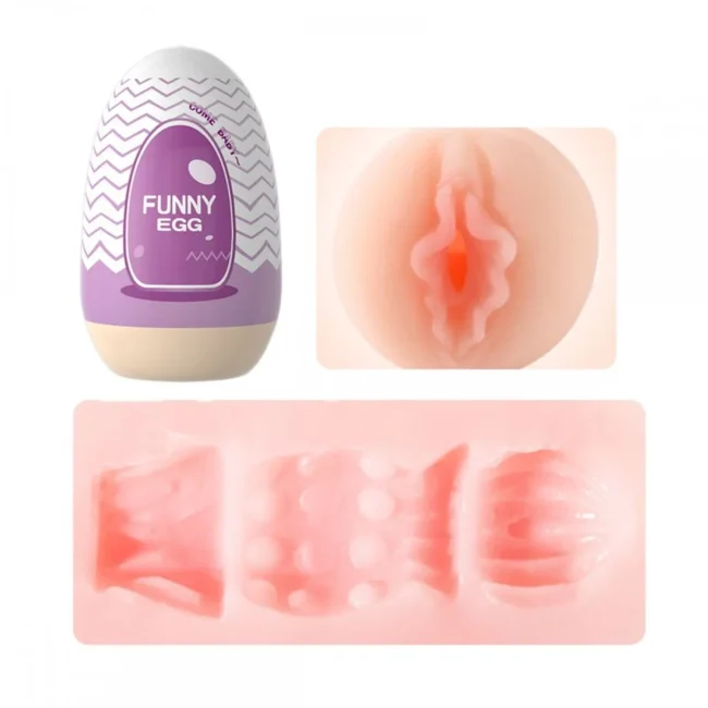 EGG MASTURBADOR MASCULINO FORMATO VAGINA EM CYBERSKIN MODELO 4