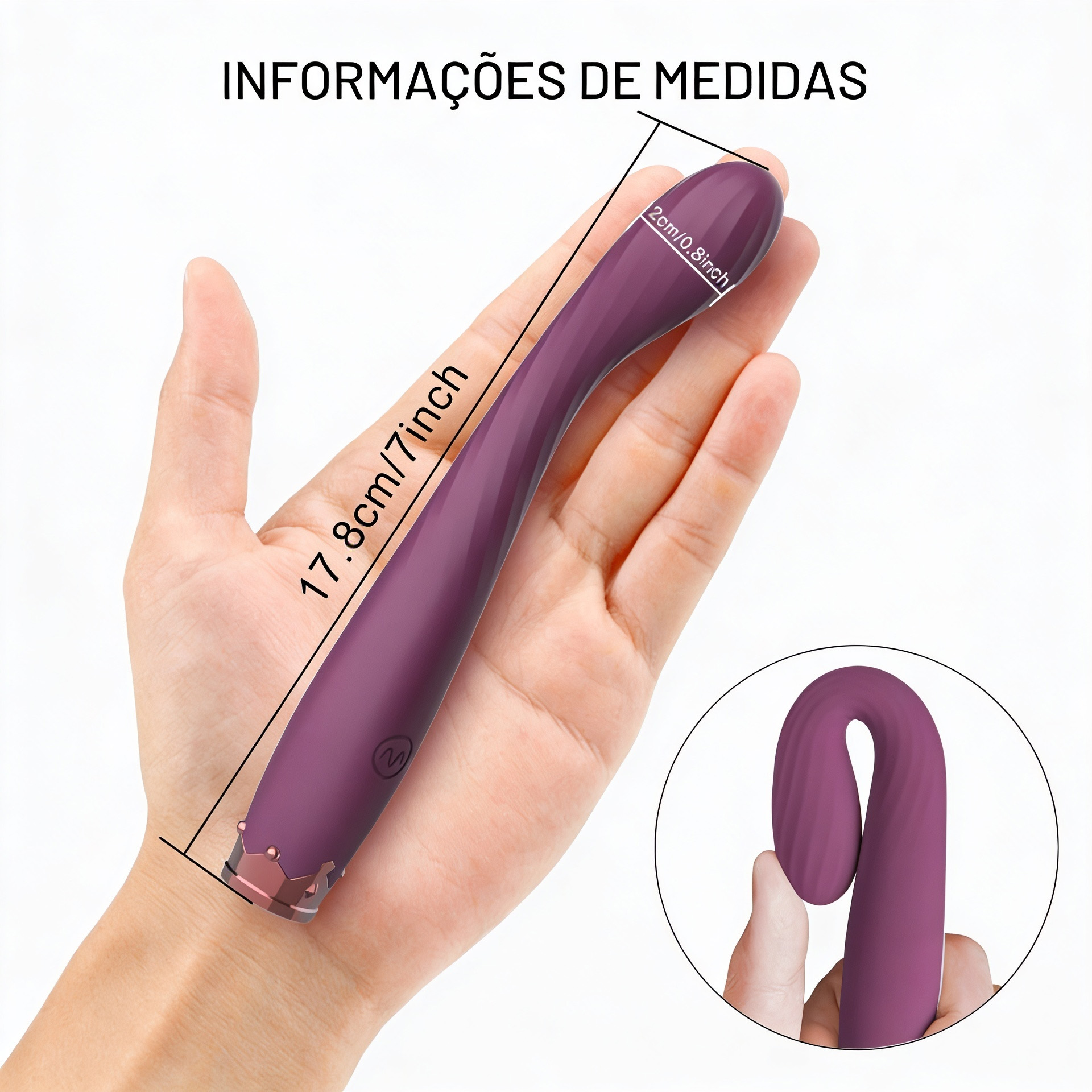 VIBRADOR ESTIMULADOR DE PONTO G 10 MODOS DE VIBRAÇÃO ROXO - Imagem 4