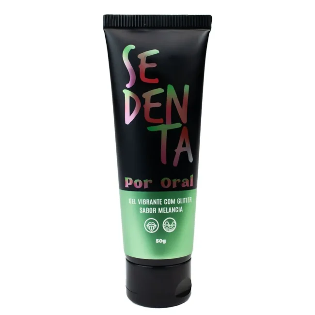 LUBRIFICANTE ÍNTIMO SABOR MELANCIA COM JAMBU VIBRAÇÕES E GLITTER