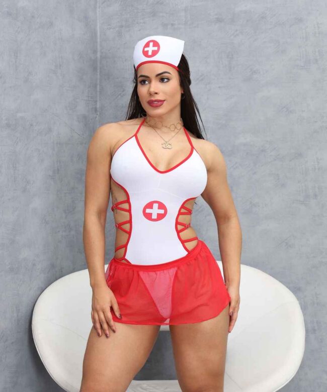 ENFERMEIRA COMPLETA BODY SAINHA ALTA QUALIDADE