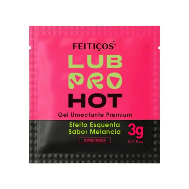 SACHÊ LUBPRO PREMIUM LUBRIFICANTE COM SABOR MELANCIA EFEITO QUENTE 3G