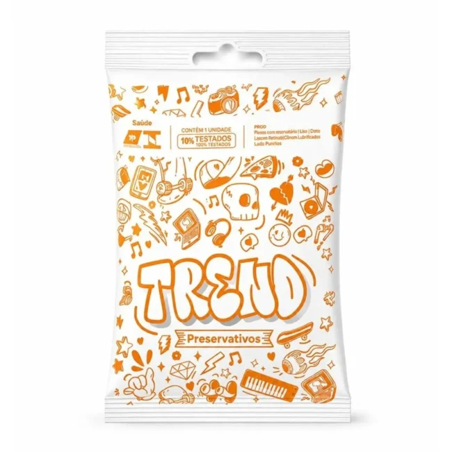 PRESERVATIVO TREND LUBRIFICADO COM 3 UNIDADES