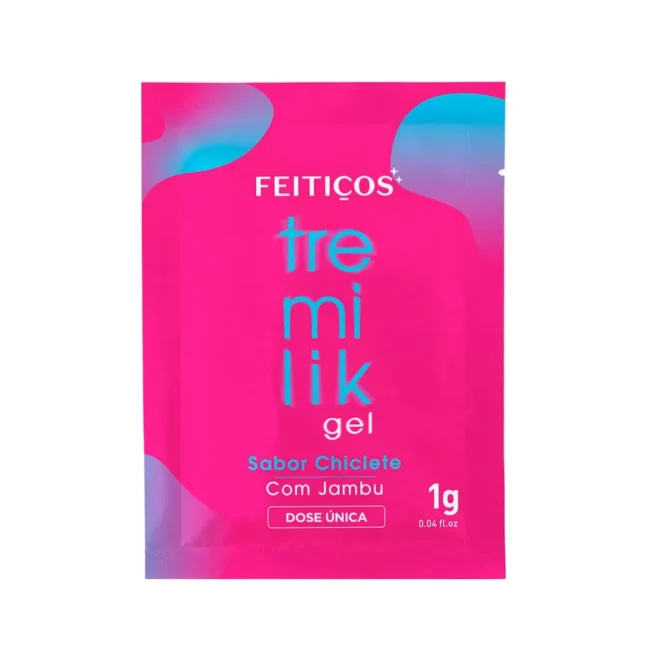 SACHÊ TREMILIK GEL VIBRADOR LÍQUIDO BEIJÁVEL 1G CHICLETE